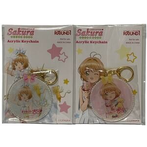 Cardcaptor Sakura Anime Acrylic Keychain Charm Keyring Round1 Exclusive NWT